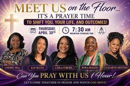 Meet Us on the Floor prayer time flyer