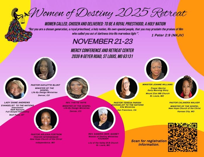 Women of Destiny 2025 Retreat flyer
